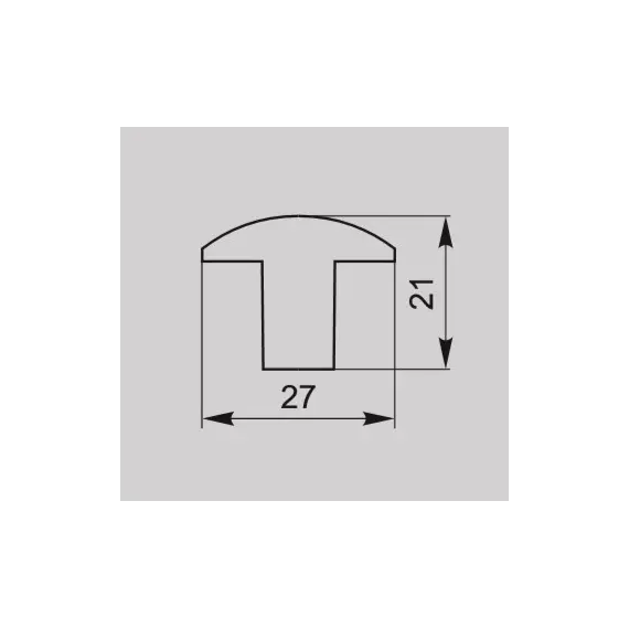 Ручка кнопка для мебели Валмакс FB-016 000 Cr, 0 мм, хром глянцевый. - 1