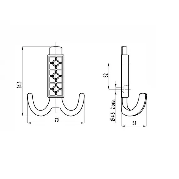 Крючок FK-010 010 жемчужный Ni - 1