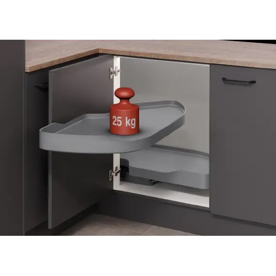 Выдвижной уголок TRIGON Ninka, полукруглый, для двери 600 мм арт.TRIGON600semicircle - 1