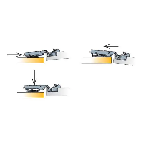 Петля T-type TeraBlack Glissando с доводчиком 110/45/0 мм и cистемой ускоренной сборки Easy-fix арт.701-0AT4-956-00 - 1