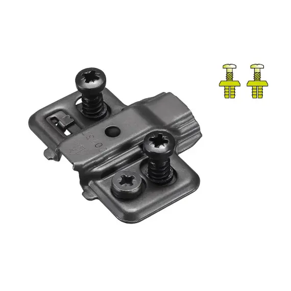 Монтажная планка петли T-type Noir F1 мм крест., регул. эксцентрик, дюбель 5x10,5 мм арт.700-0KF1-668-00