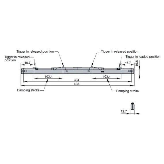 Доводчик Titus Slidix TF для межкомнатных раздвижных дверей 60 кг арт.975-9374-040-00 - 4