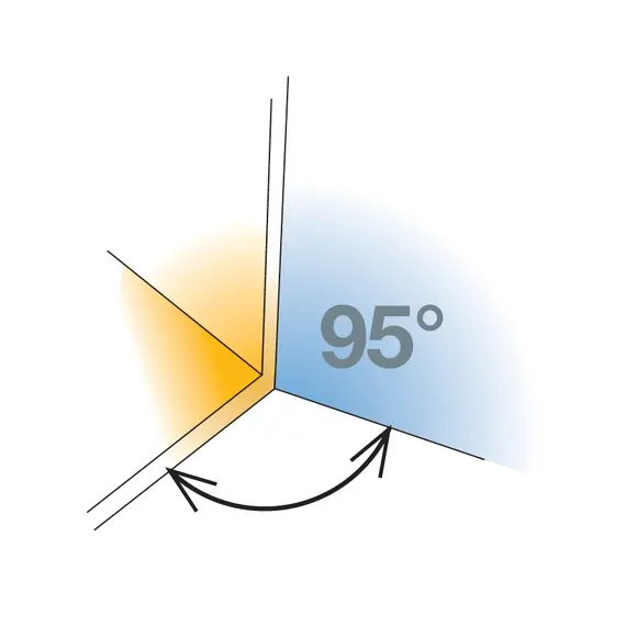 Петля мебельная Titus Miniprimat для фальшпанели стеклянных фасадов 95/18 мм. Арт: 245-0B78-850-N1 - 1