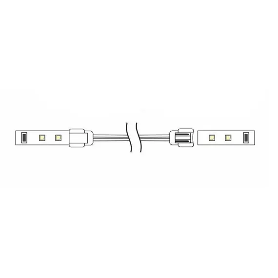 Коннектор для LED ленты 8 мм, провод 2 м, оцинкованные концы арт.MO-LF08-2M-D1M - 2