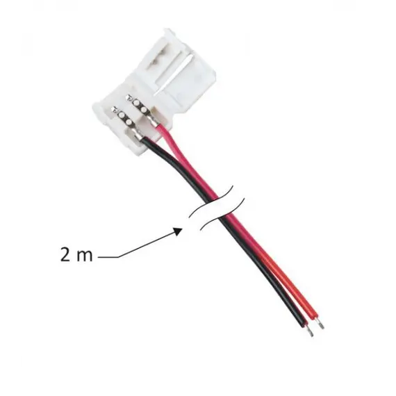 Коннектор для LED ленты 8 мм, провод 2 м, оцинкованные концы арт.MO-LF08-2M-D1