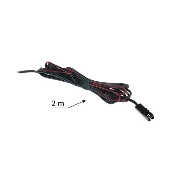 Провод 2 м 2x0,22мм2 с мини-гнездом, черный арт.OKSZ-2M-LED-ZEN-CZ