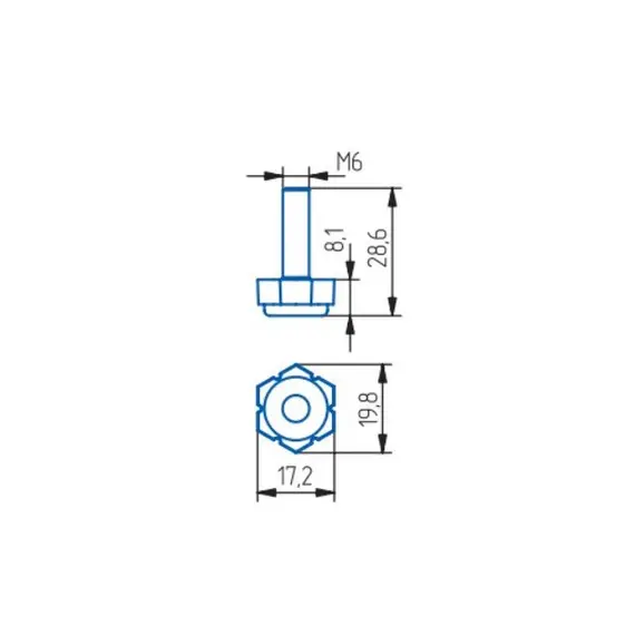 Опора регулируемая Пятка М6 - 1