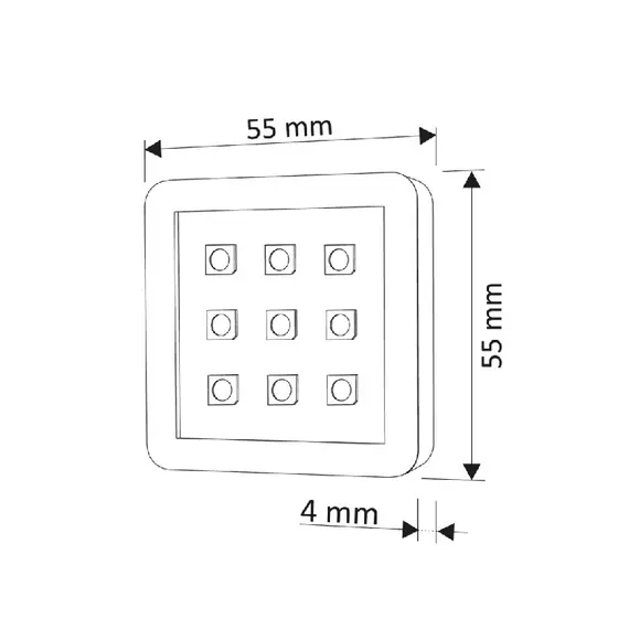 Комплект светильник LED SQUARE RGB (3 шт + пульт + блок питания), провод 2 м арт.ZSQUARE-RGB-3P-01W - 2