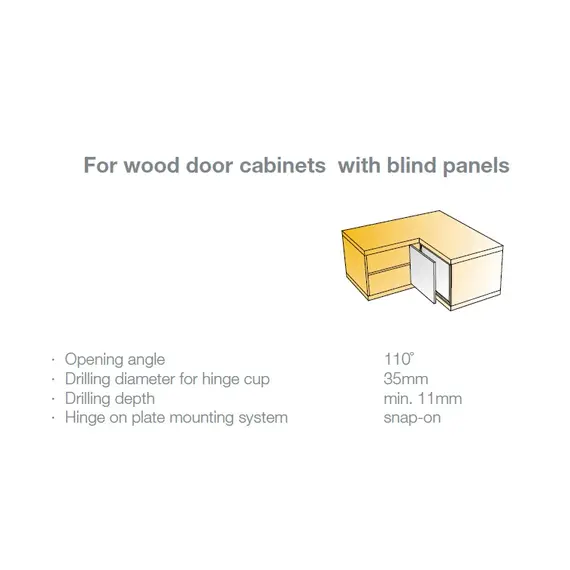 Петля мебельная Titus S-Type i3 для фальшпанелей (90гр) 110/52/18 мм арт.242-0Y47-650-00 - 3