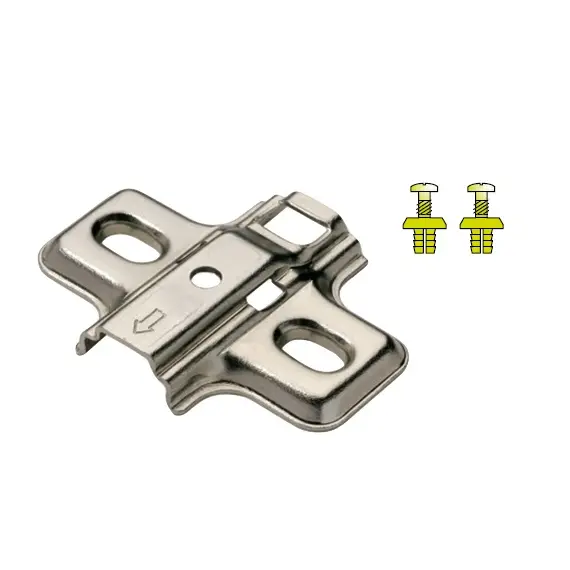 Монтажная планка петли Titus S-type F0 мм с дюбелем 7.5 мм. Арт: 244-0127-050-N1