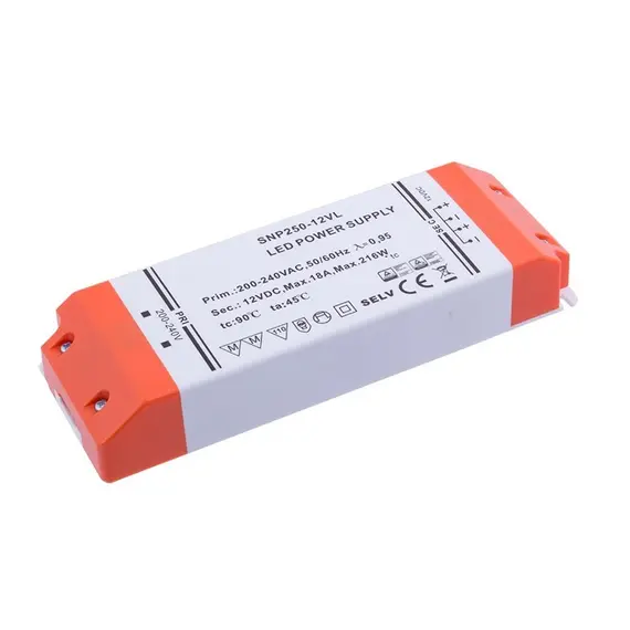 Блок питания SLIM LED PREMIUM 216W 12VDC, без проводов арт.TRA-S-216W-T-01