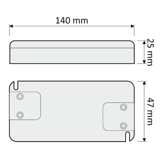 Блок питания LED STANDARD PLUS 24W 12VDC, без проводов арт.TRA-SP-24W-T-01 - 1