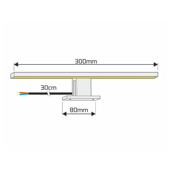 Светильник LED AMBER UNIWERSALNY IP44 4,5W 230VAC 4000К, провод 30 см, хром арт.AMBER-U-40K-01 - 4