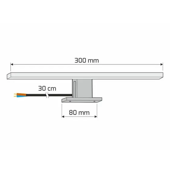 Светильник LED MIRA IP44 8W 230VAC 6000К, провод 30 см, хром арт.MIRA-U-60K-01 - 3