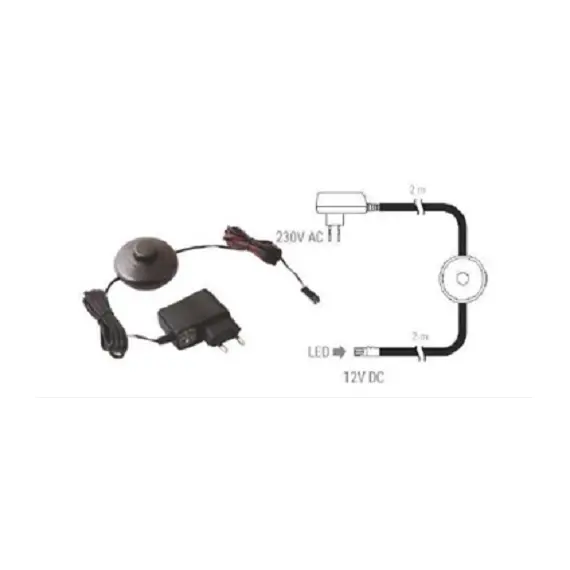 Блок питания LED 1,8W 12VDC, ножной выключатель, выход на один светильник арт.ZSIM-12DC-1,8W-01W