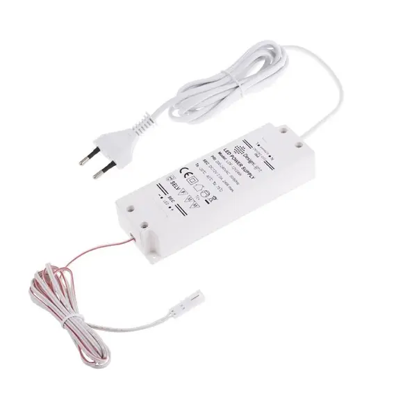 Блок питания LED STANDARD PLUS 12W 12VDC, белый провод 4 м,  мини-гнездо  арт.U12-012-SP-2B0-201B