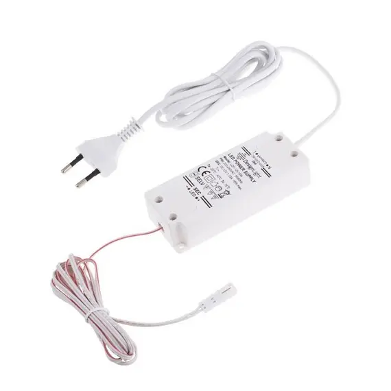 Блок питания LED STANDARD PLUS 16W 12VDC, белый провод 4 м,  мини-гнездо  арт.U12-016-SP-2B0-201B