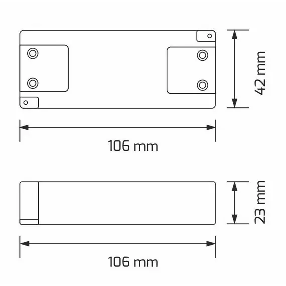 Блок питания LED STANDARD PLUS 16W 12VDC, белый провод 4 м, ручной выключатель, разветвитель 6 гнезд арт.U12-016-SP-2B1-206B - 2