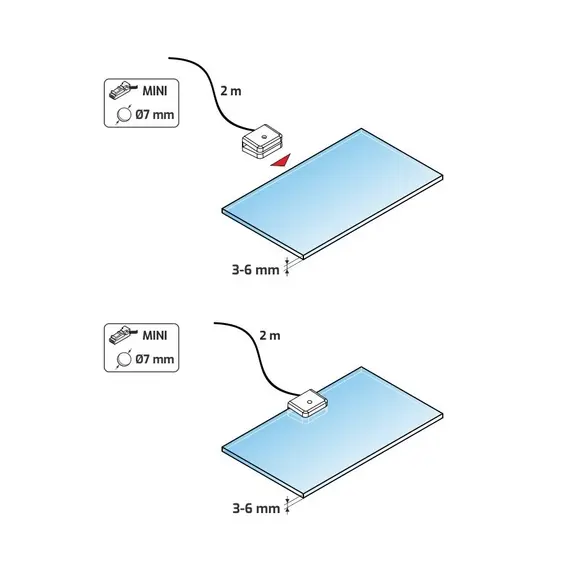 Светильник LED KLIPS 3D 1,1W 12VDC 3000К, провод 2 м, черный арт.KLIPS-3D-CZ-30K-01 - 2