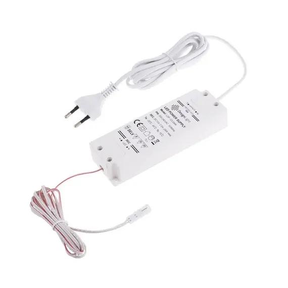 Блок питания LED STANDARD PLUS 24W 12VDC, белый провод 4 м,  мини-гнездо  арт.U12-024-SP-2B0-201B