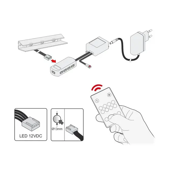Комплект светильник LED KLIPS металлический RGB (2 шт.)   арт.ZZ-KLIP-2-RGB-9-01 - 3
