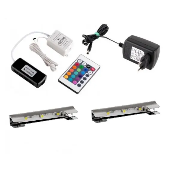 Комплект светильник LED KLIPS металлический RGB (2 шт.)   арт.ZZ-KLIP-2-RGB-9-01