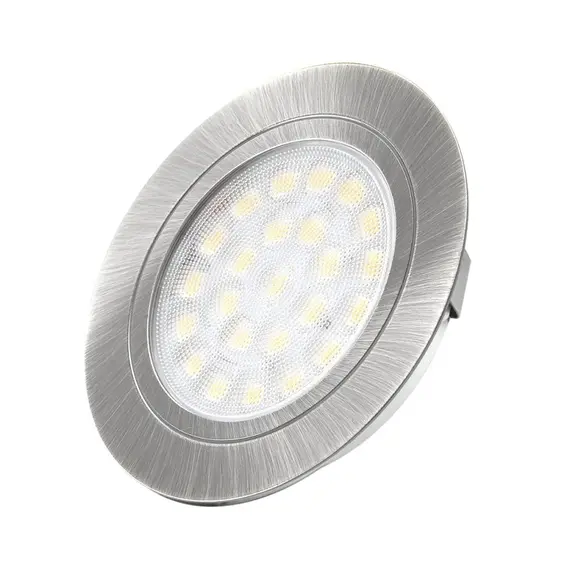 Светильник LED OVAL 2,0W 12VDC 6000K, провод 2 м, алюминий арт.OVAL-2W-AL-60K-01