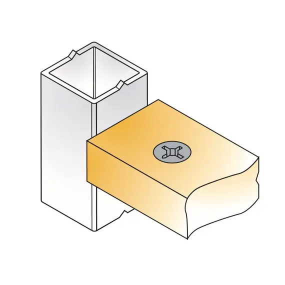 Дюбель мебельный для алюминиевого профиля Titus System 5 Quickfit-P2F длина 24 мм. Арт: 005414-835-001 - 1