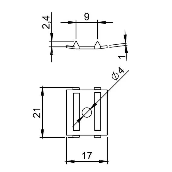 Соединитель задней стенки, 437.0000.40 - 1
