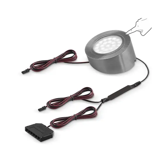 Светильник LED OVAL MASTER со скосом 2,0W 12VDC 3000K, провод 2 м, алюм. матовый арт.OVAL-2W-SD-SK-30K-1M - 2