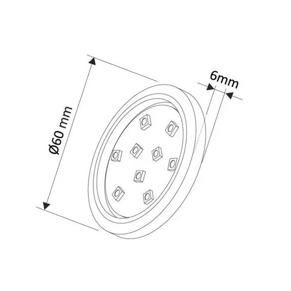 Светильник LED ORBIT 2,0W 12VDC 9LED RGB, провод 2 м, алюминий арт.ORBIT-AL-RGB-01W - 1