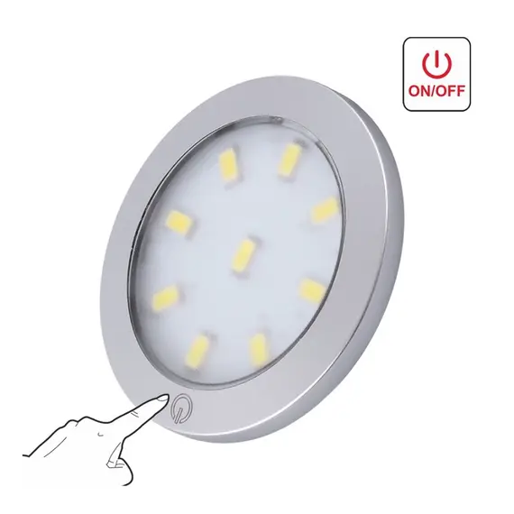 Светильник LED ORBIT XL MASTER 3,0W 12VDC 9LED 4000К, провод 2 м, алюминий арт.ORBIT-XLM-AL-40K-01W