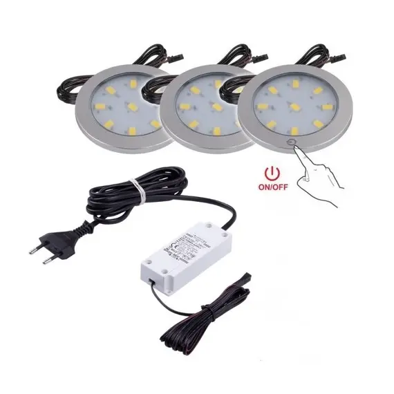 Комплект светильник LED (ORBIT XL 2 шт., ORBIT XL MASTER 1 шт.) 6000K, блок питания арт.ZORM-XL-3P-BZ-01W