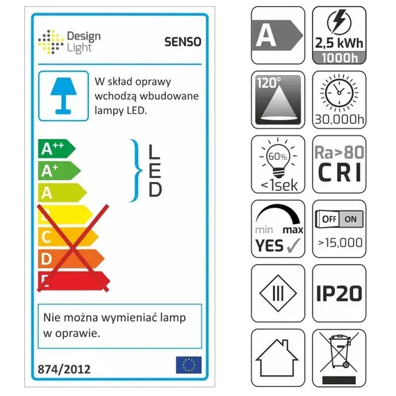 Светильник LED SENSO 2,5W 12VDC 6000K, провод 2 м, алюминий арт.SENSO-AL-60K-01 - 3