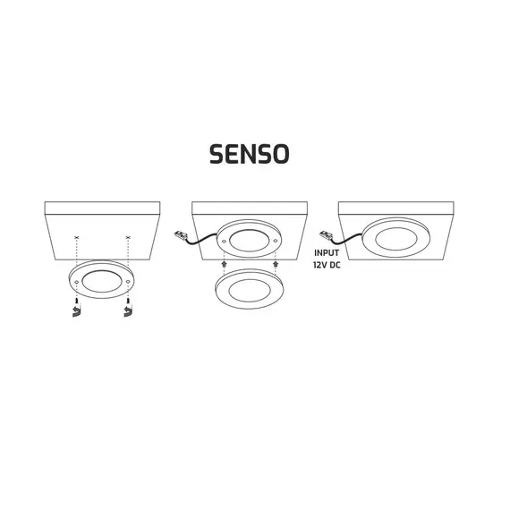 Комплект светильник LED (SENSO 2 шт., SENSO MASTER 1шт.) 4000К, блок питания арт.ZSENS-M-3P-AL-40K-01W - 3