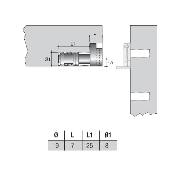 Соединитель, пластик черный арт.SI05PNE - 1