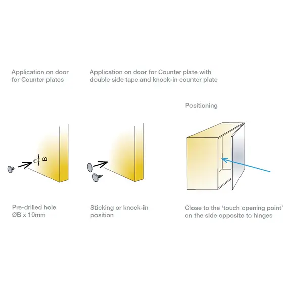Толкатель PushOpen с демпфером врезной длинный (темно-серый) арт.915-7188-383-00 - 8