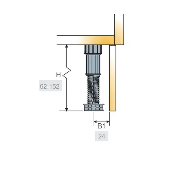 Опора мебельная регулируемая арт.002549-835-001 - 1