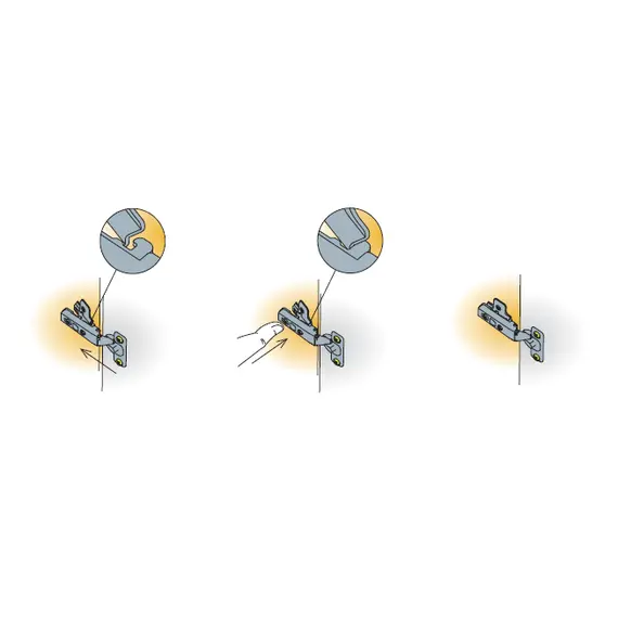 Монтажная планка петли Titus S-type F6 мм c винтами 6-3x15 мм. Арт: 244-0Z51-050-00 - 3