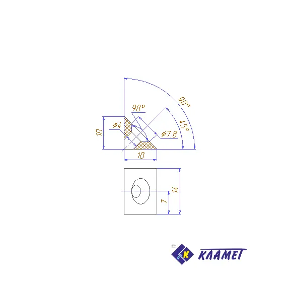 Фиксатор задней стенки (коричневый) - 1