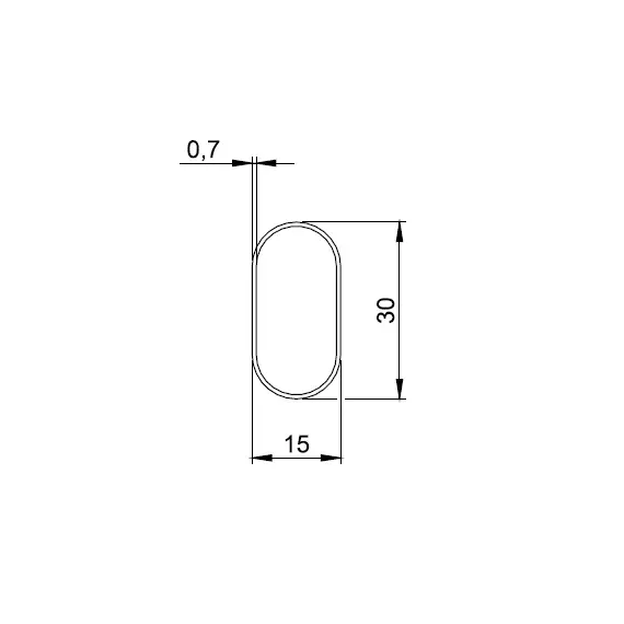 Штанга d15x30мм, хром арт.139.3000.60 - 1