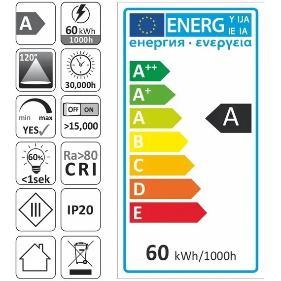 LED лента PREMIUM 600 LED 2835 IP20 8 мм 3000К/6000К 60W/5m арт.R-2835-600-20-BIK-02 - 5