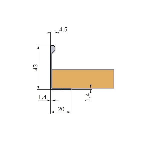 Ручка для мебели профильная Metalimpex 2158 мм, алюминий, цвет серебро. Арт: RA01.2158.AN - 1