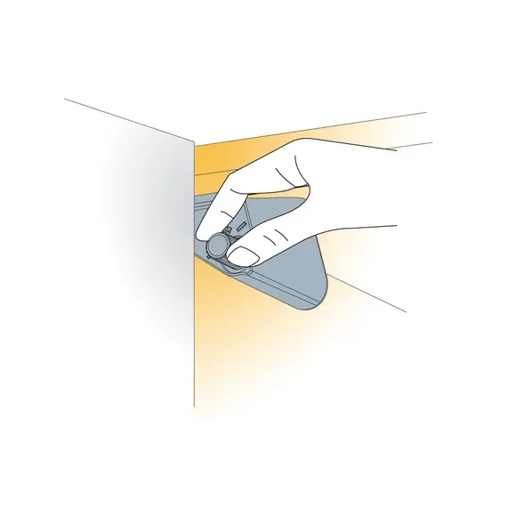 Демпфер мебельный угловой Glissando CR (белый) арт.972-0X19-350-00 Titus - 3