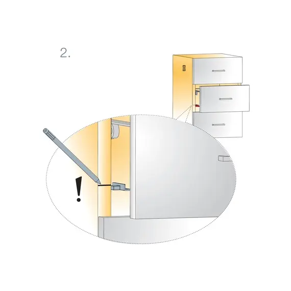 Доводчик (демпфер) мебельный Titusoft MD для металлических ящиков (комплект) арт.973-0X39-380-K2 Titus - 3