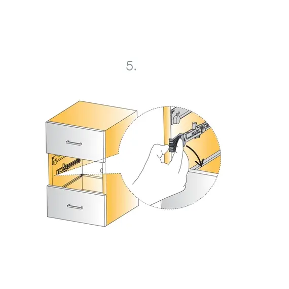 Доводчик (демпфер) мебельный Titusoft MD для металлических ящиков (комплект) арт.973-0X39-380-K2 Titus - 8