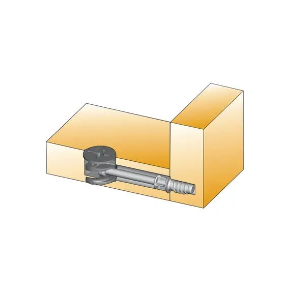 Эксцентриковая стяжка, комплект для плиты Titus (009435+009495) 12 мм. Арт: 009495-885-K01 - 3