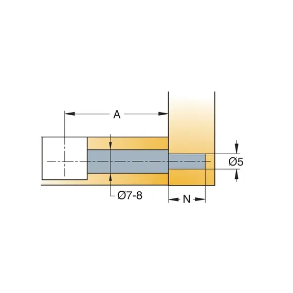 Эксцентриковая стяжка, комплект для плиты Titus (009435+009495) 12 мм. Арт: 009495-885-K01 - 5