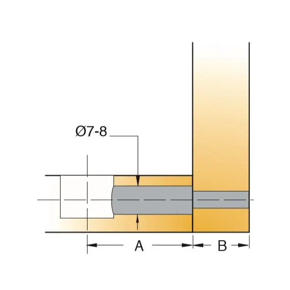 Дюбель мебельный концевой Titus System 5 длина 50,5 мм. Арт: 005610-885-301 - 3
