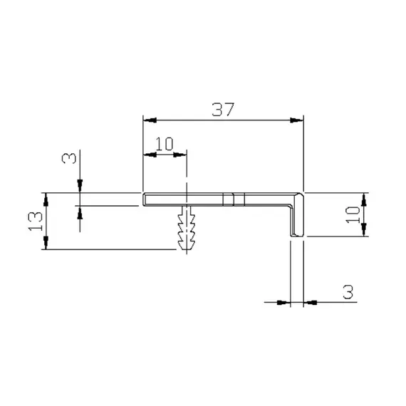 Ручка торцевая для мебели Confurn, врезная 447 мм, матовый никель. Арт: 53008.0001.10-447 - 1